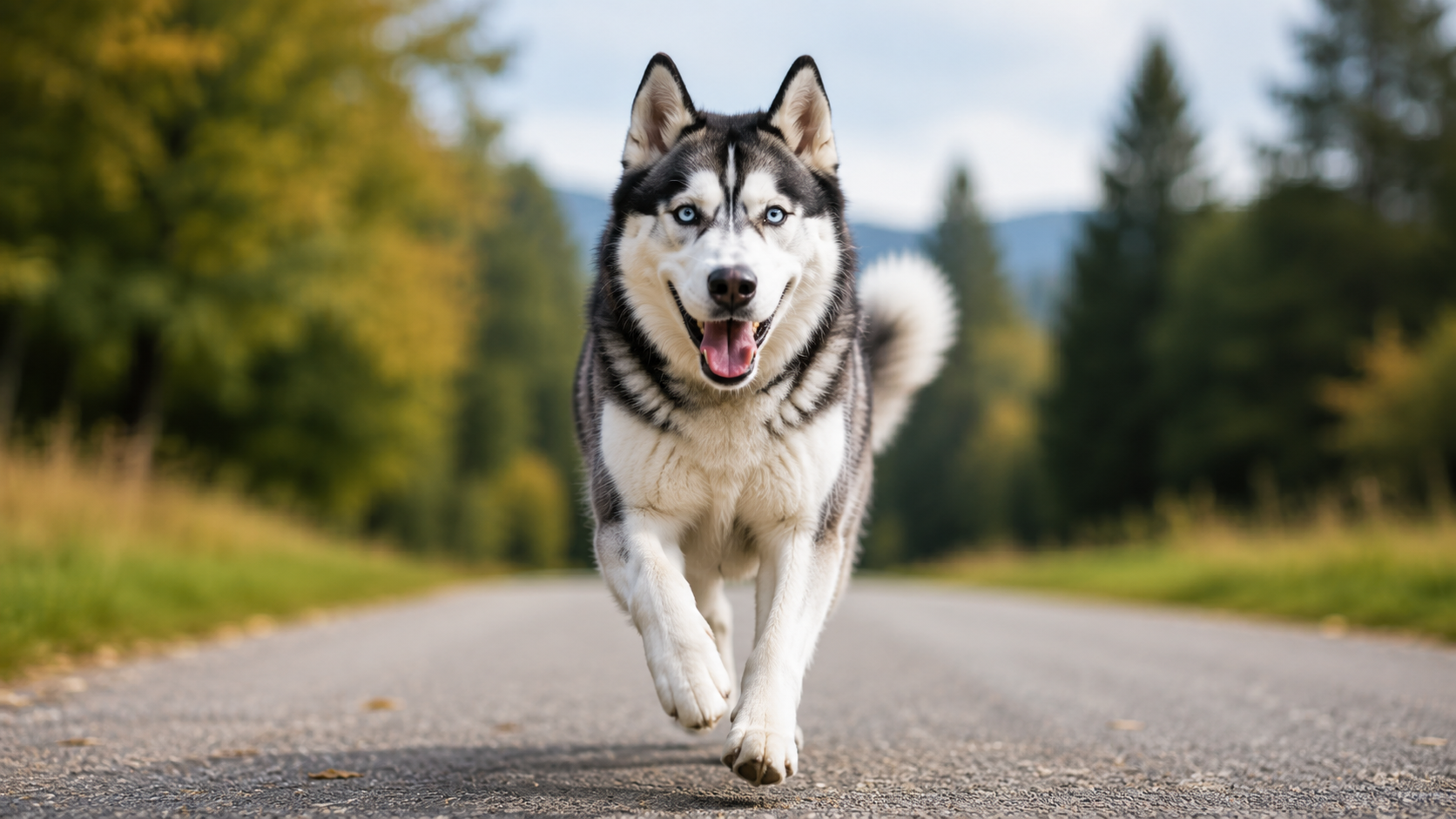 Senior dog outdoors