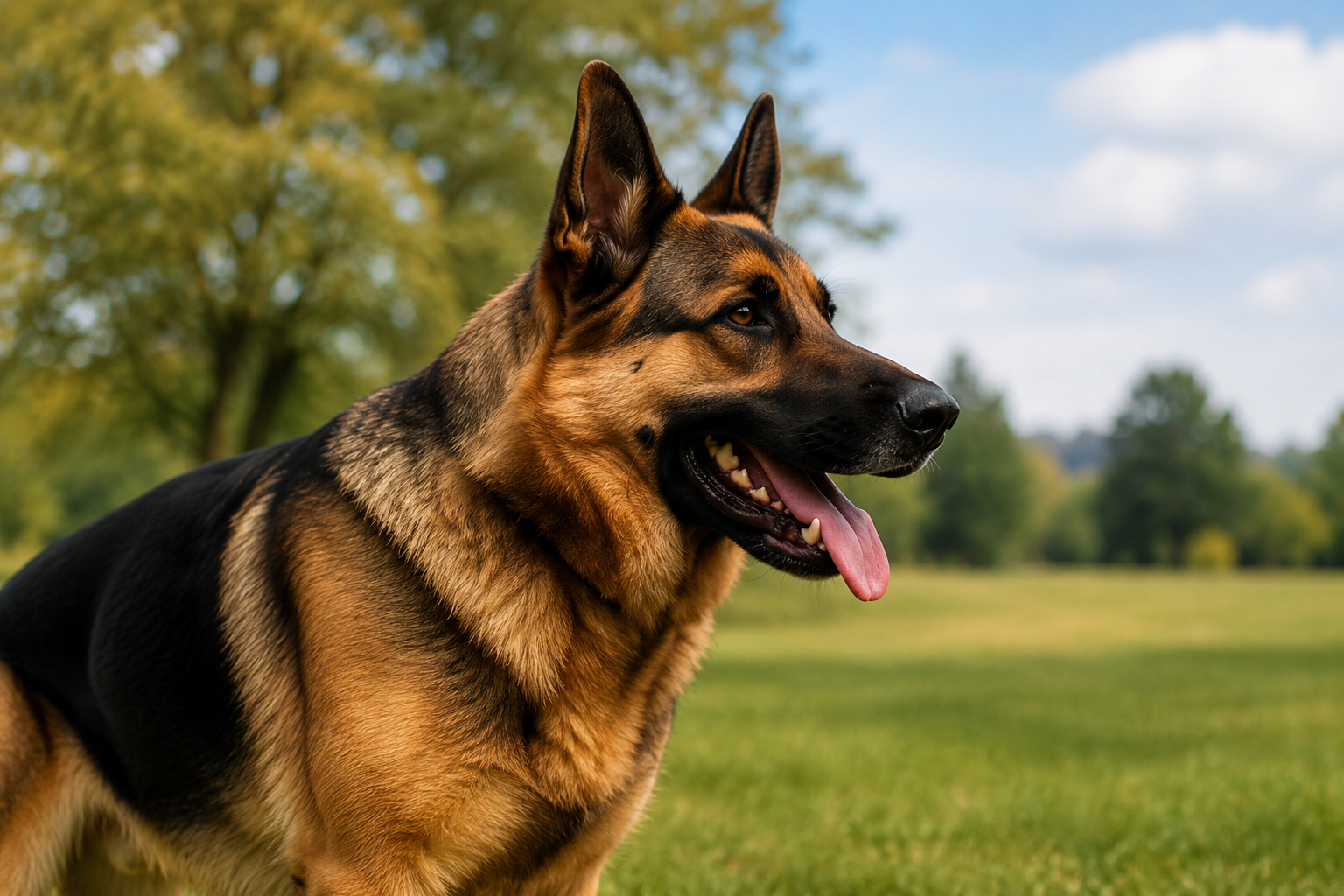 Dog standing outdoors