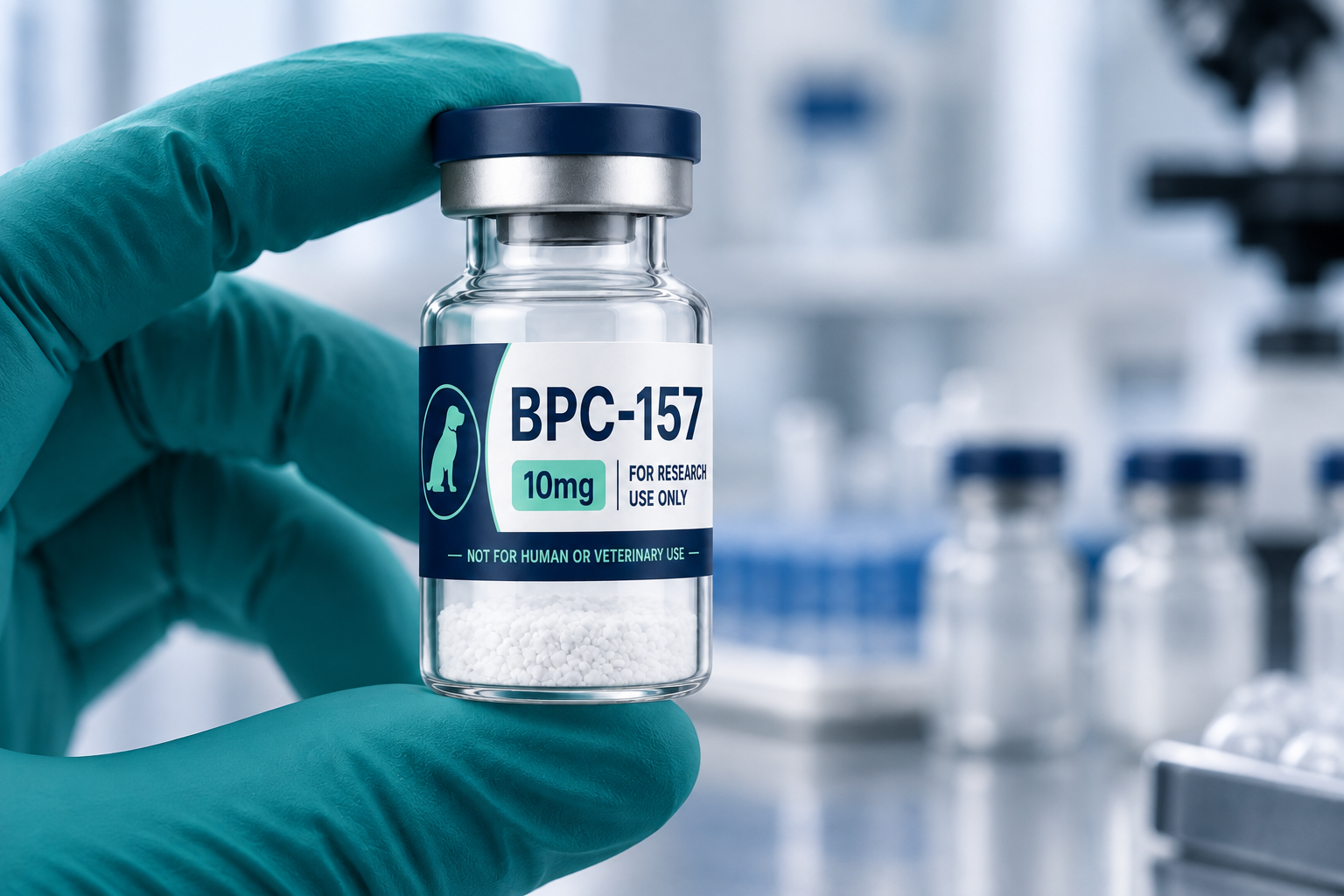DogPeptides Certificate of Analysis and peptide vial